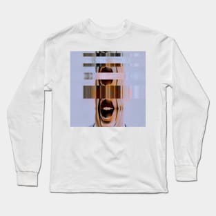 WHERE ARE YOU Body Horror Surreal Glitch Art Long Sleeve T-Shirt